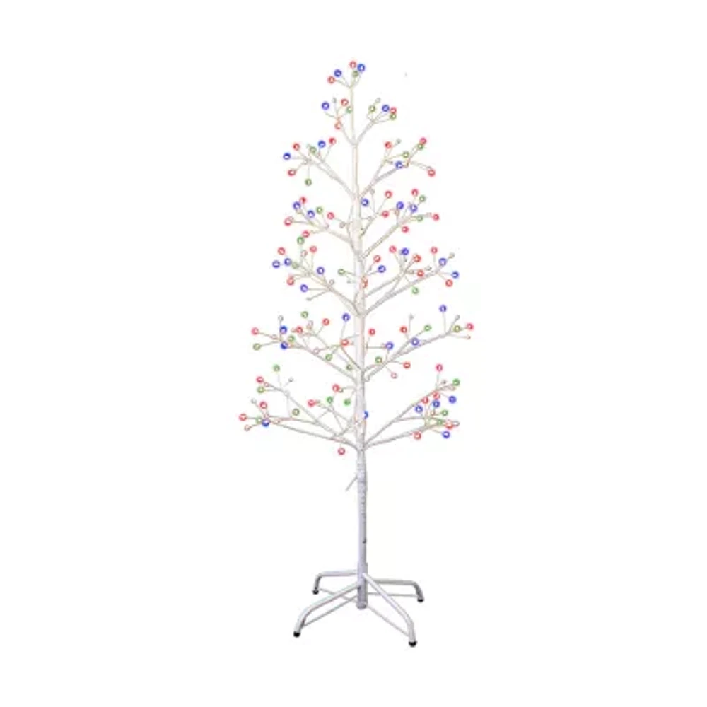 Kurt Adler 4-Foot White Birch Twig Tree with Multi-Color 8-Function Lights