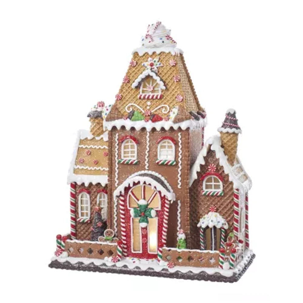 Kurt Adler 16-Inch Battery-Operated Claydough Fancy Gingerbread House