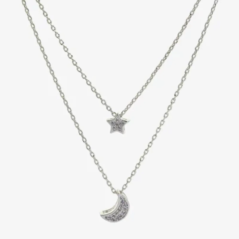 Sparkle Allure Womens Cubic Zirconia Moon Star 2-pc. Necklace Set