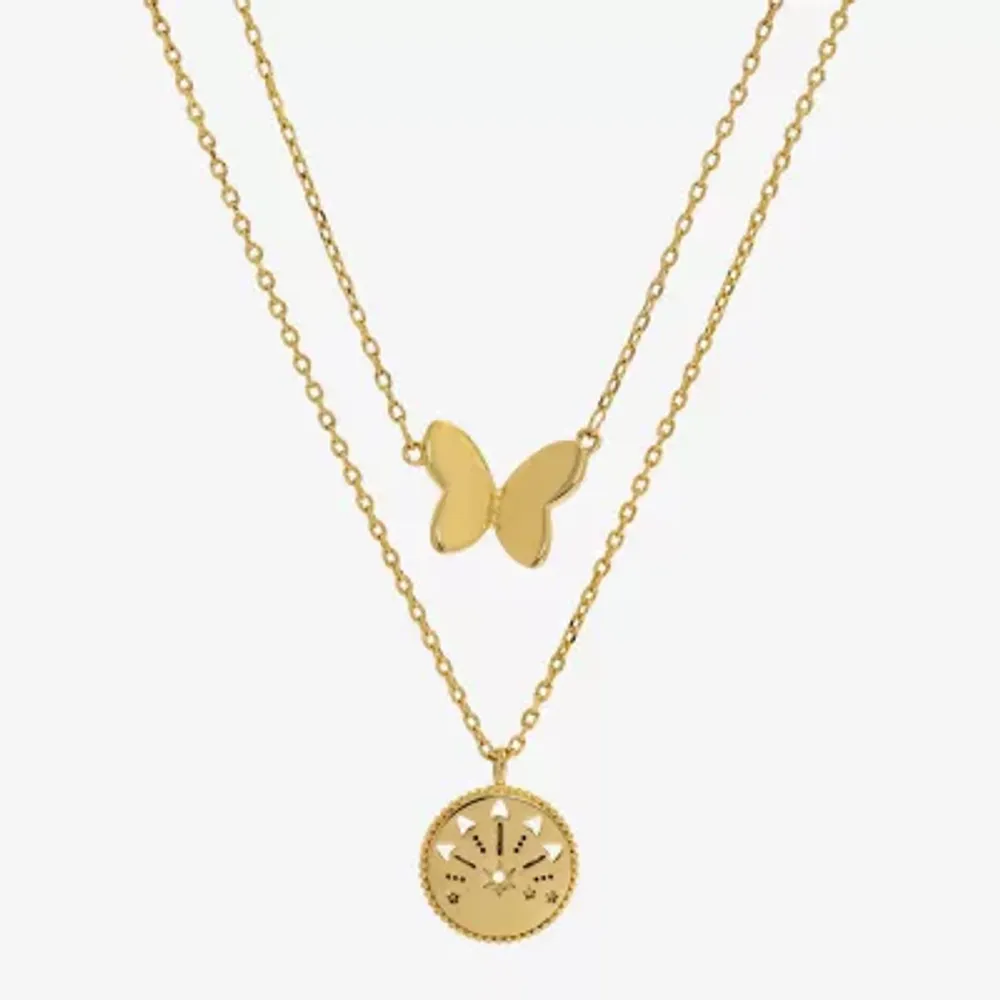 Sparkle Allure Womens Butterfly 2-pc. Necklace Set