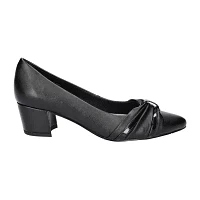 Easy Street Millie Womens Pointed Closed Toe Block Heel Pumps