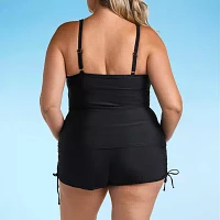 Liz Claiborne Tankini Swimsuit Top-Plus