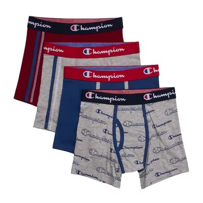 Champion Boys 4 Pack Boxer Briefs