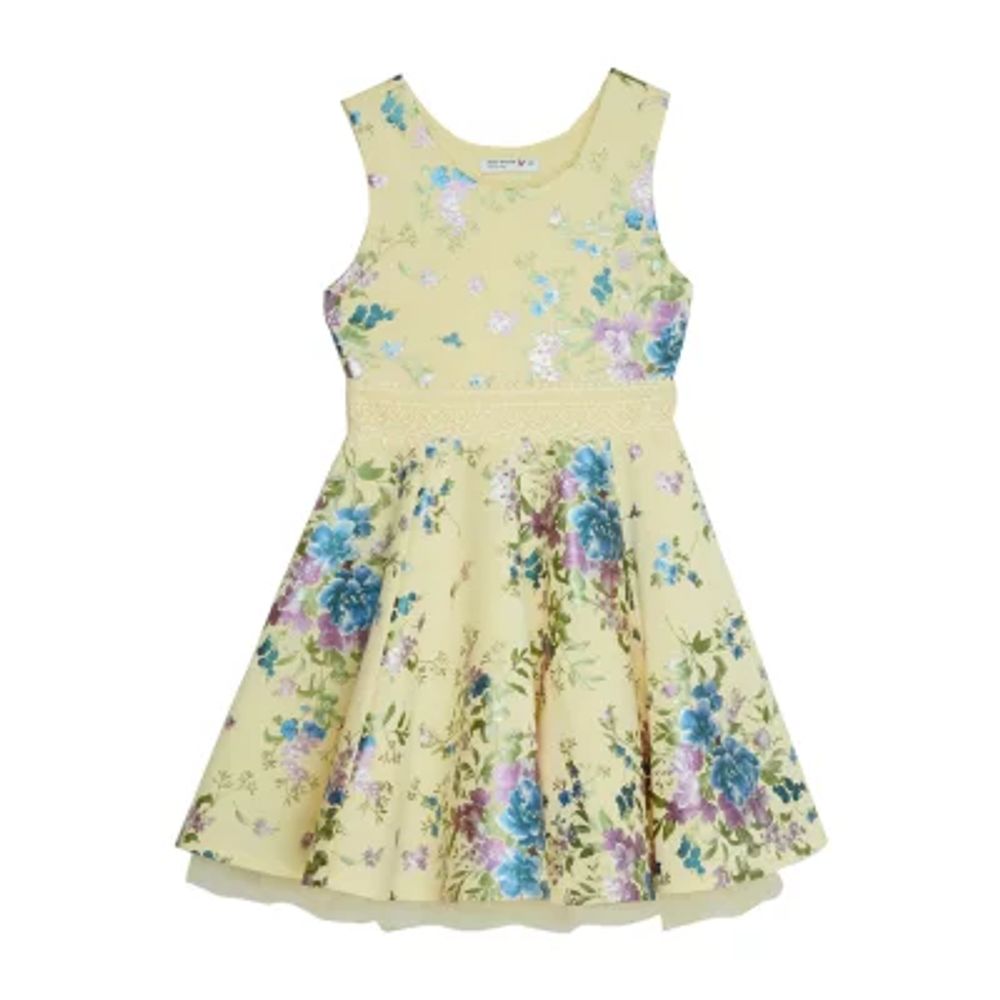Byer California Big Kid Girls Sleeveless Fit + Flare Dress