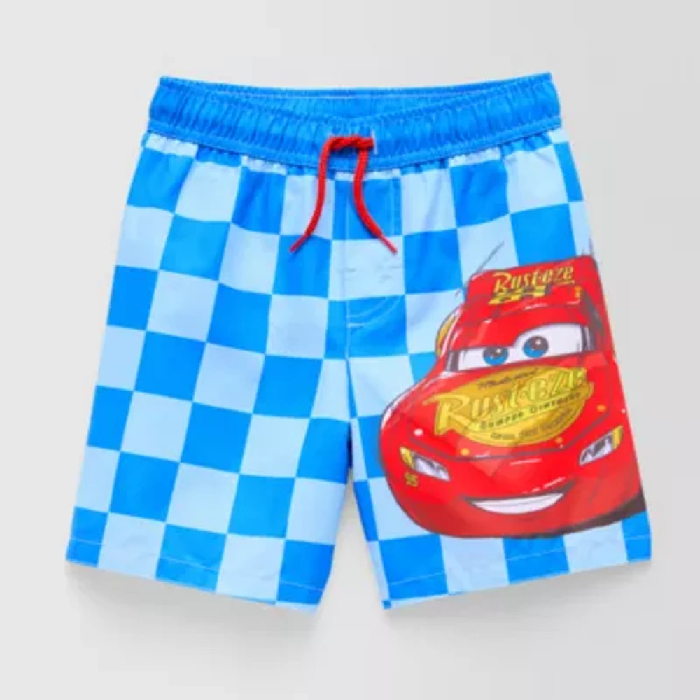 Disney Collection Little & Big Kid Boys Cars Swim Trunks
