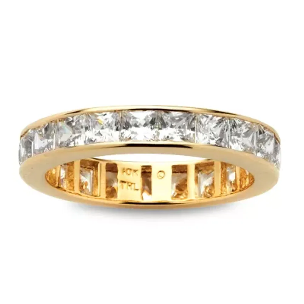 DiamonArt® 4MM 5 1/4 CT. T.W. White Cubic Zirconia 10K Gold Band
