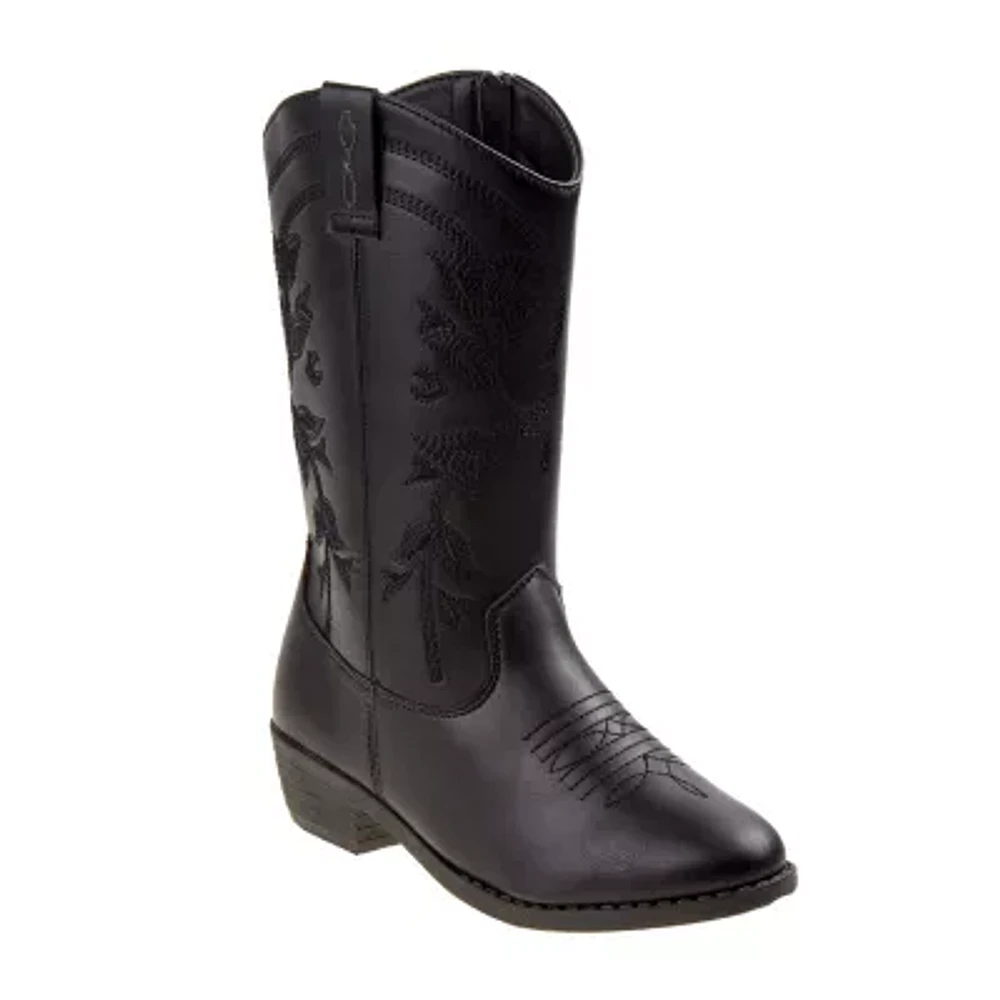 Kensie Little & Big Kid Girls Flat Heel Cowboy Boots