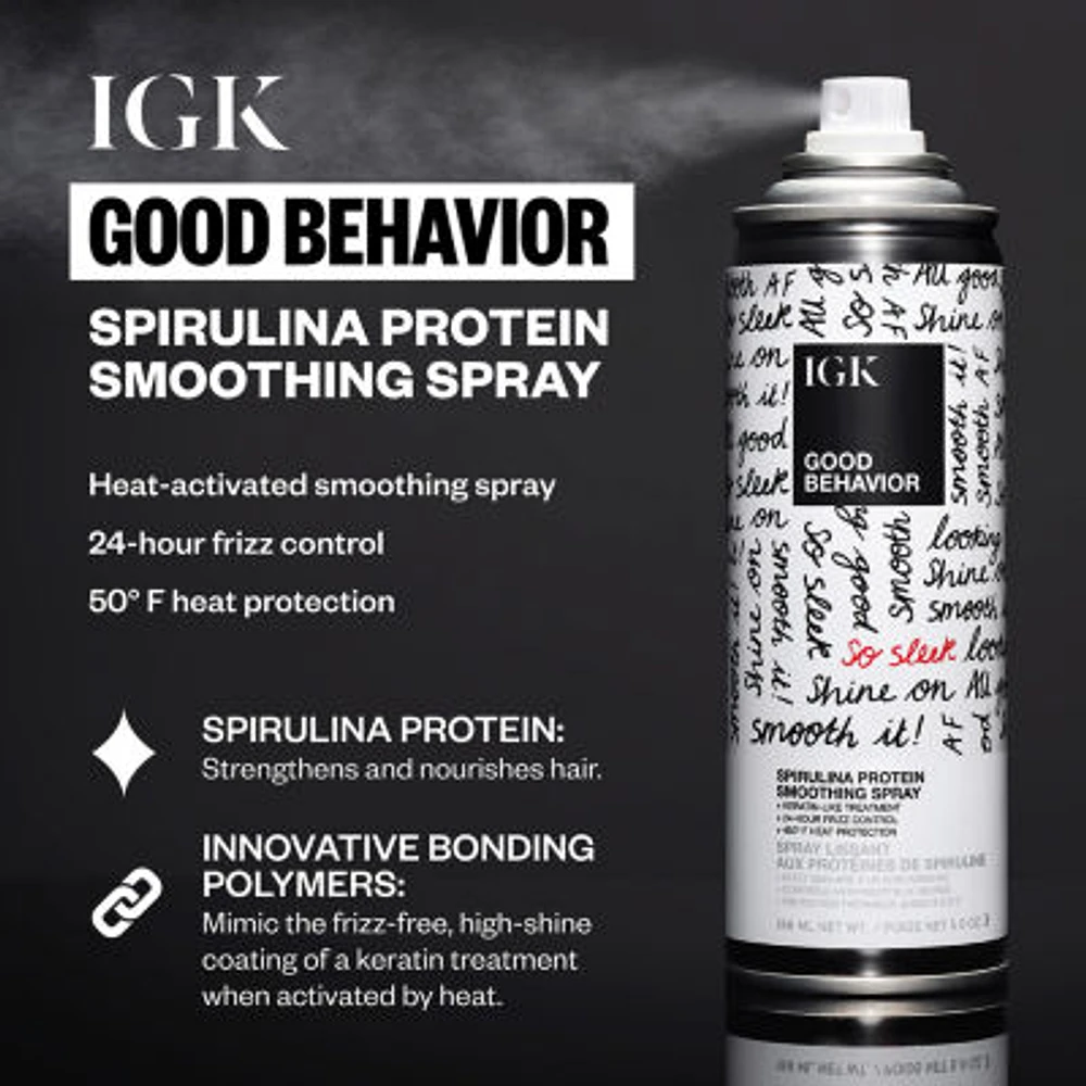 IGK Good Behavior Spirulina Smoothing Hair Product 5.6 oz.