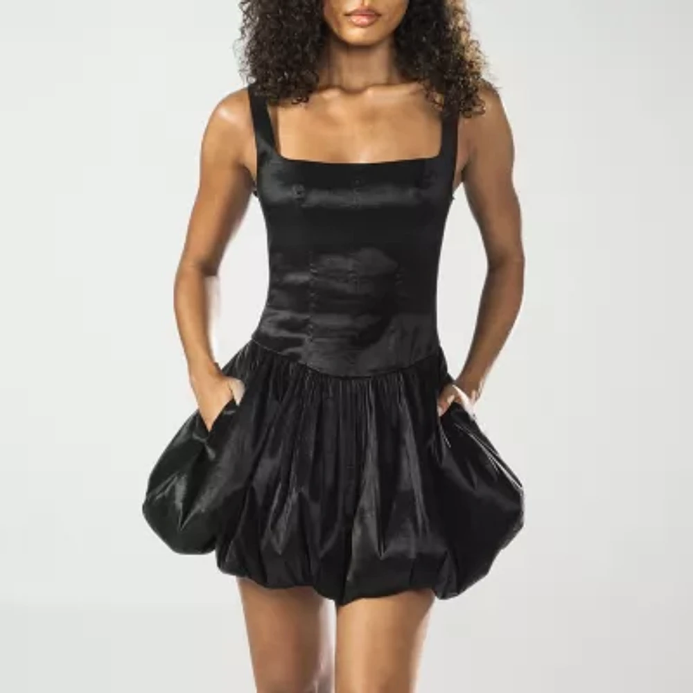 B. Smart Bubble Skirt Womens Sleeveless Fit + Flare Dress Juniors