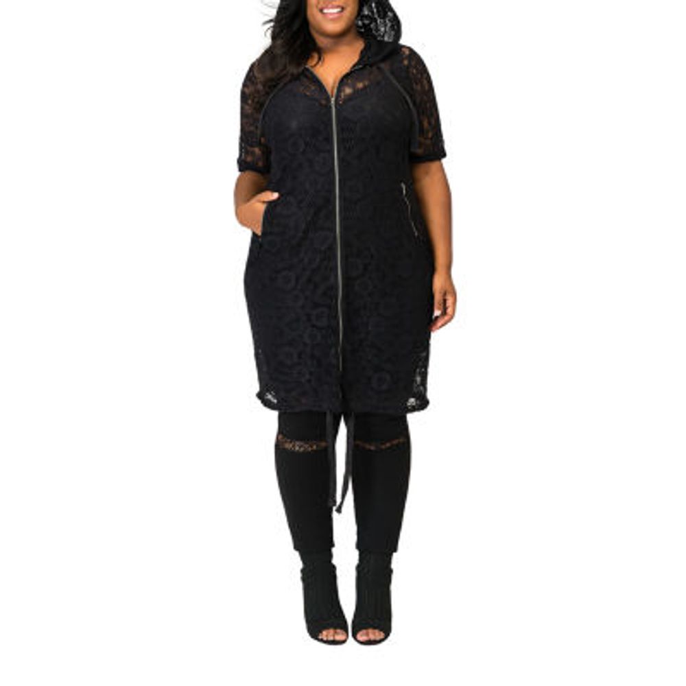 Poetic Justice Womens Lightweight Plus Shirt Jacket