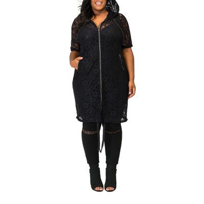 Poetic Justice Lightweight Womens Plus Shirt Jacket