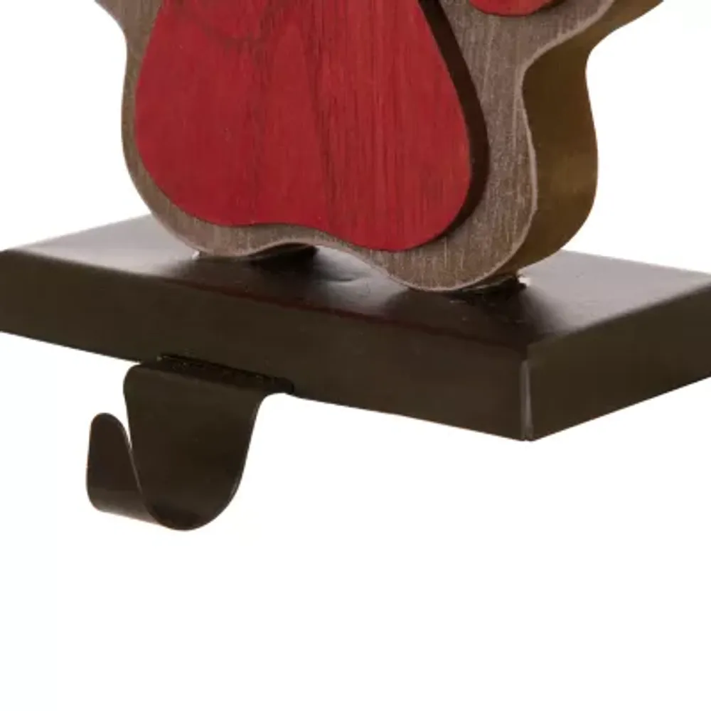 Glitzhome Wooden & Metal Paw Christmas Stocking Holder