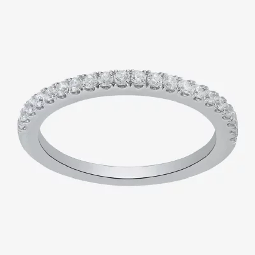 (G / I1) Womens 1/4 CT. T.W. Lab Grown White Diamond 10K Gold Wedding Band