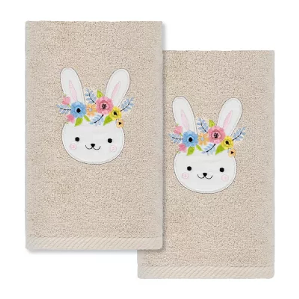 Linum Home Textiles Bee Dance Embroidered 2-pc. Hand Towel