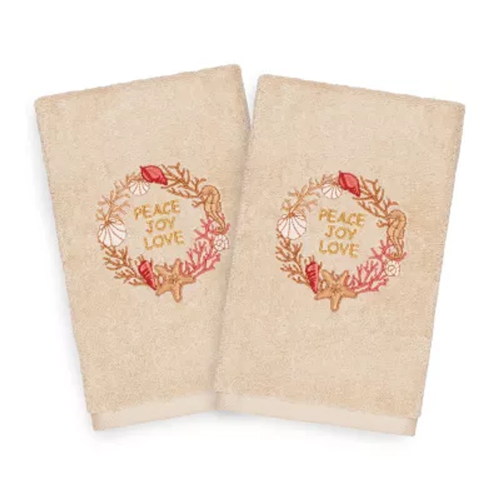 Linum Home Textiles Christmas Peace 2-pc. Hand Towel