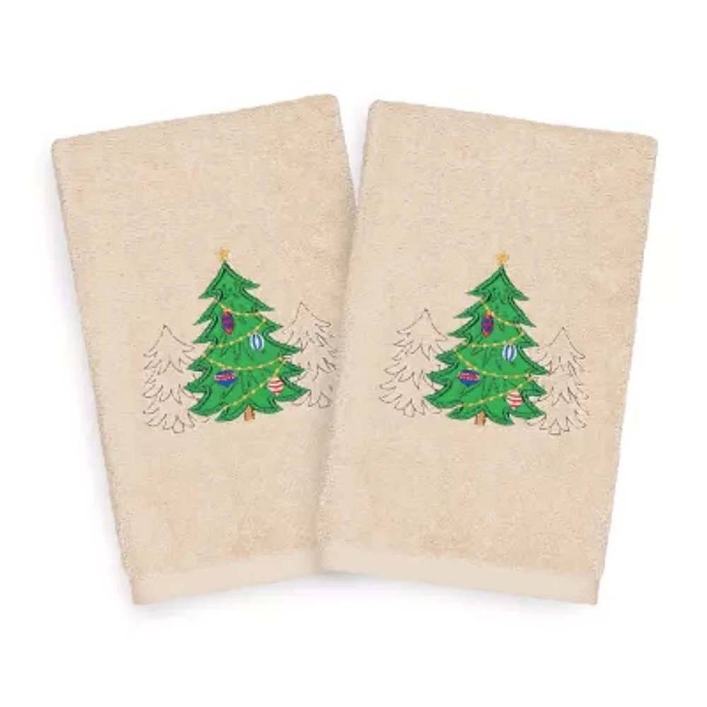 Linum Home Textiles Xmas Three Trees 2-pc. Hand Towel