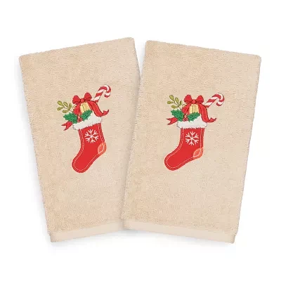 Linum Home Textiles Christmas Stocking 2-pc. Hand Towel