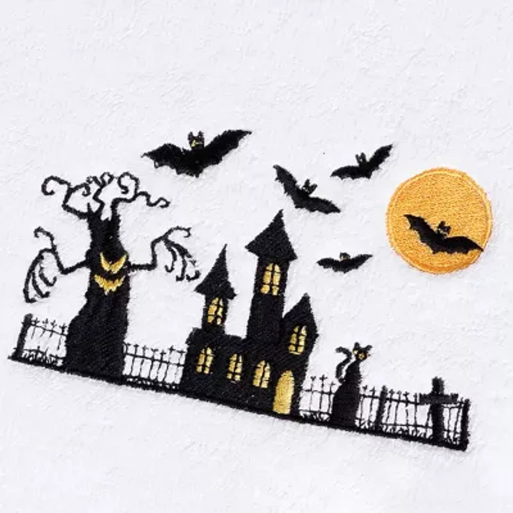Linum Home Textiles Halloween Scary Embroidered 2-pc. Hand Towel