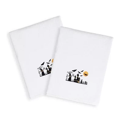 Linum Home Textiles Halloween Scary Embroidered 2-pc. Hand Towel