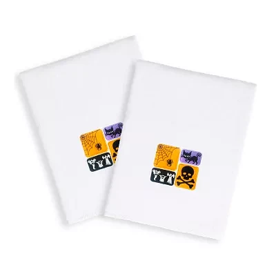 Linum Home Textiles Halloween Spooky Embroidered 2-pc. Hand Towel