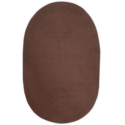 Better Trends Country Solid Braided Reversible Indoor Oval Area Rug