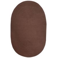 Better Trends Country Solid Braided Reversible Indoor Oval Area Rug