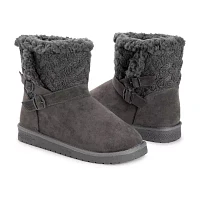 Muk Luks Womens Alyx Flat Heel Booties