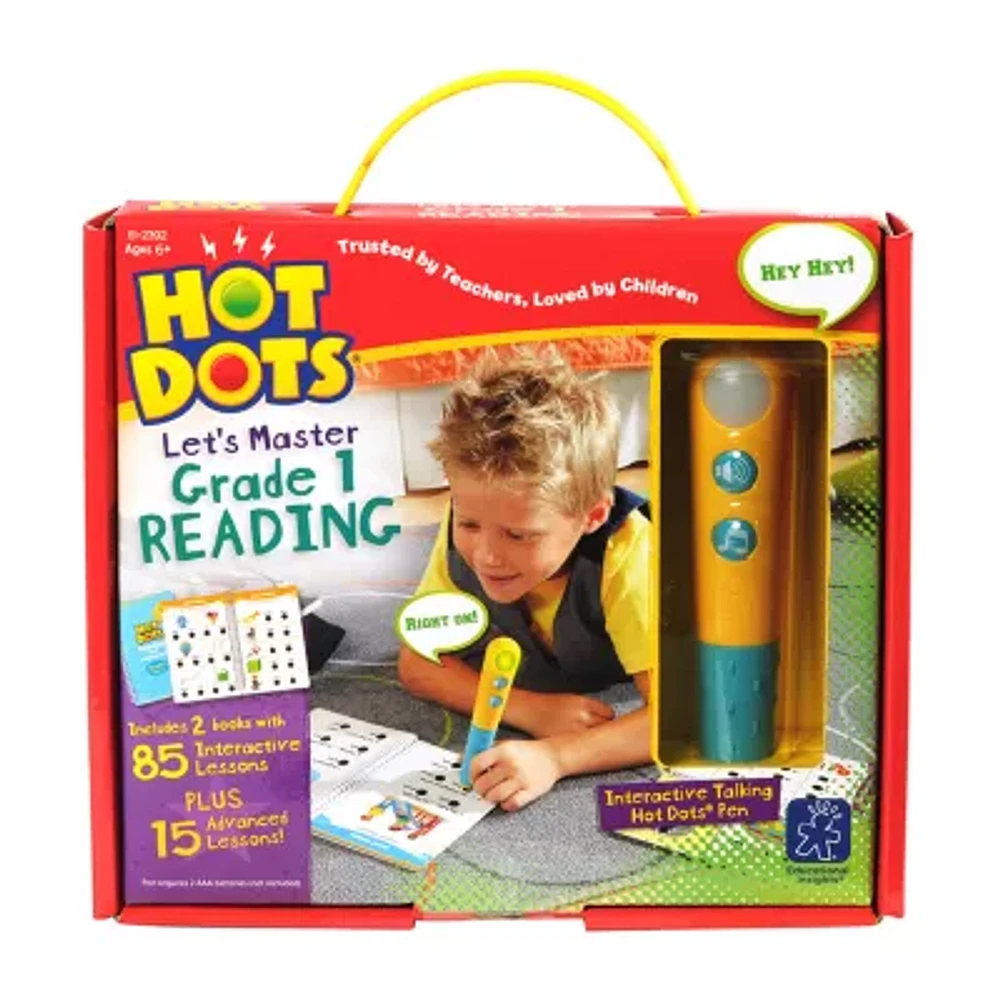 Educational Insights Hot Dotsãƒâ‚® Jr. Let'S Master Grade 1 Reading Set With Hot Dots Pen
