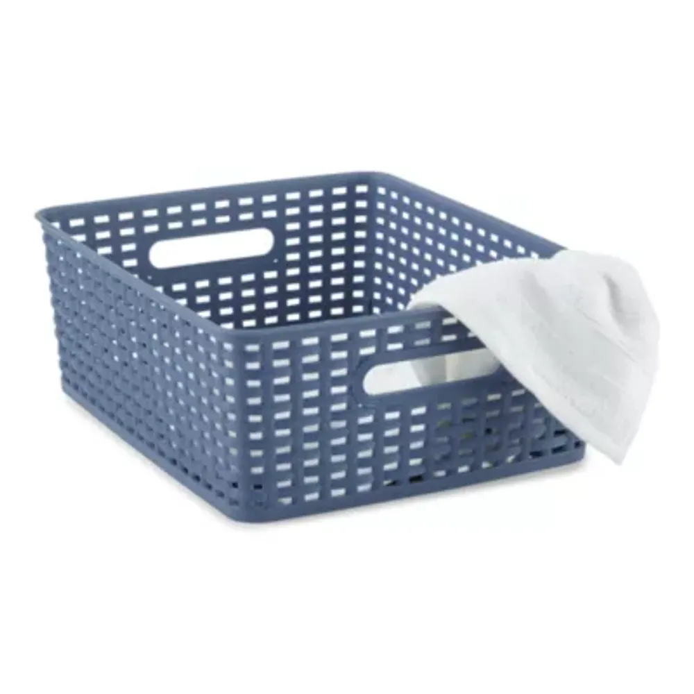 Home Expressions Medium Durable Plastic Weave Storage Bins