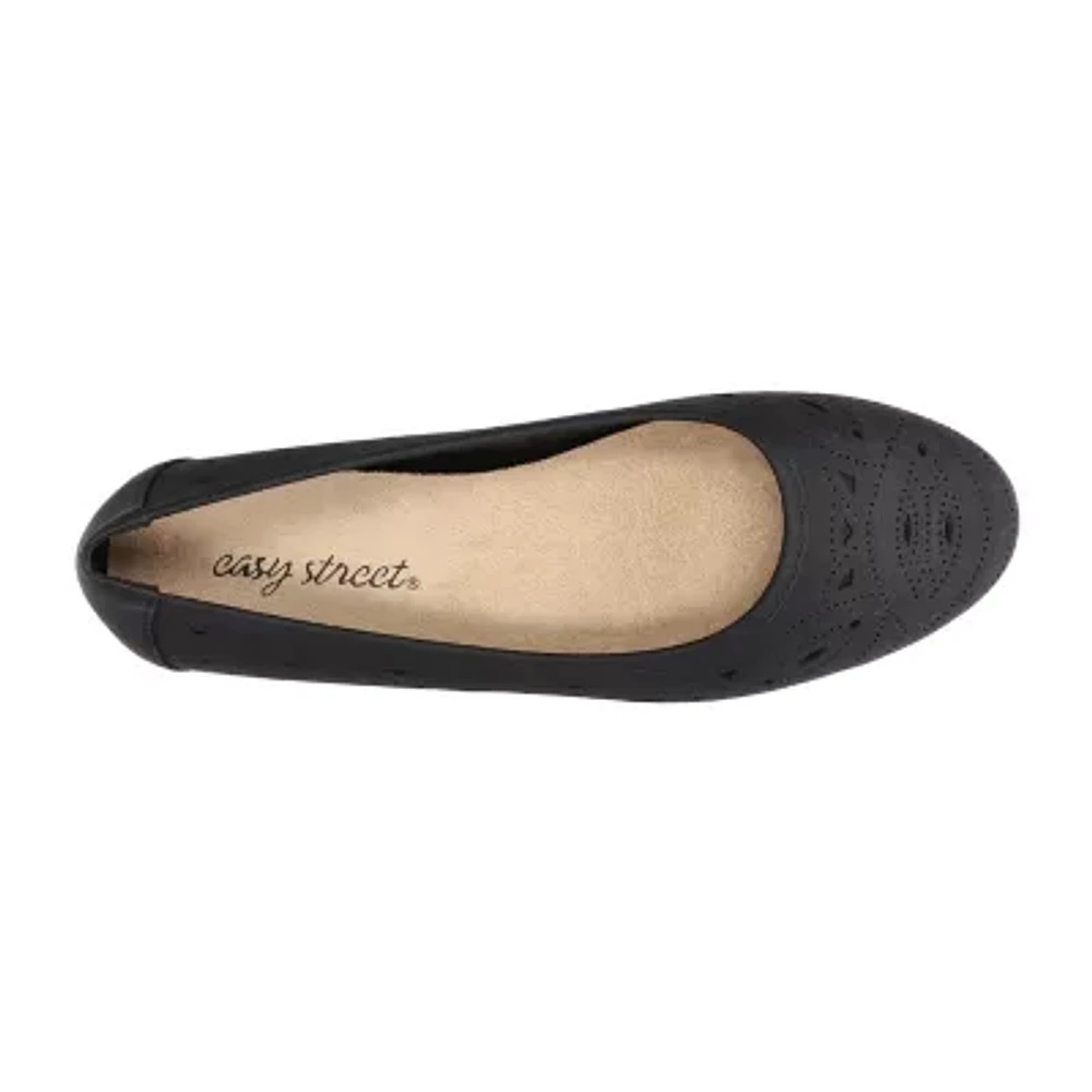 Easy Street Jackie Womens Round Closed Toe Ballet Flats