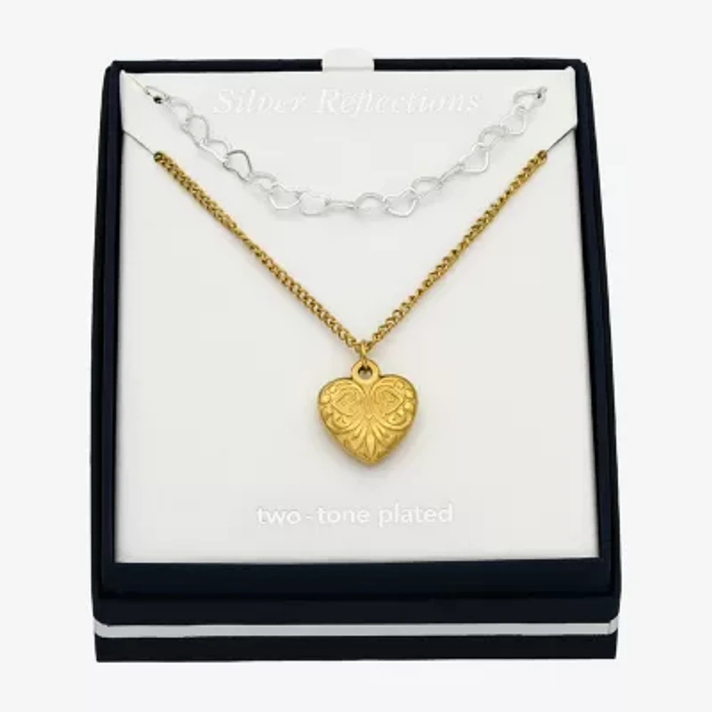 Womens Heart 2-pc. Necklace Set