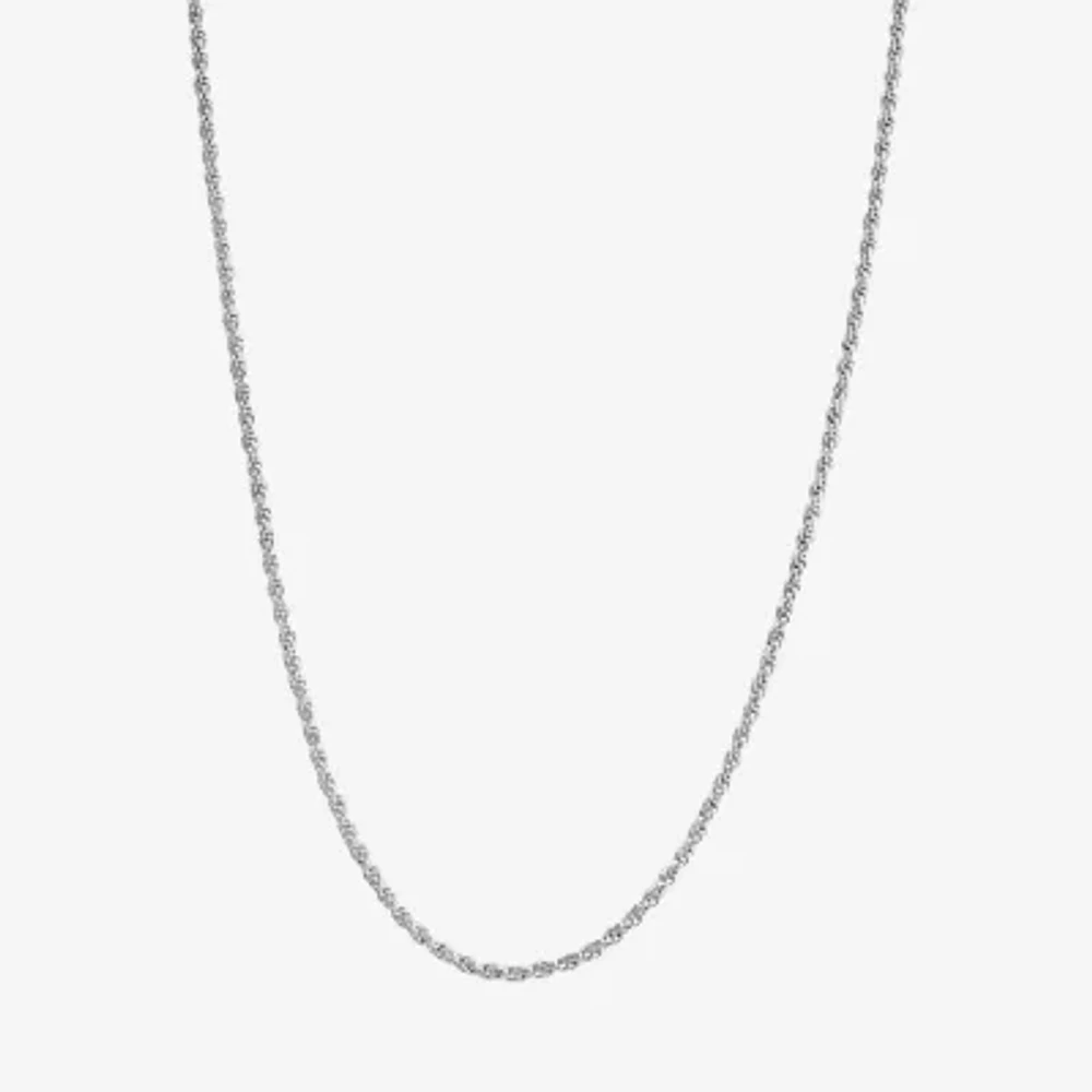 Silver Reflections Womens Pure Silver Over Brass Inch Link Chain Necklace