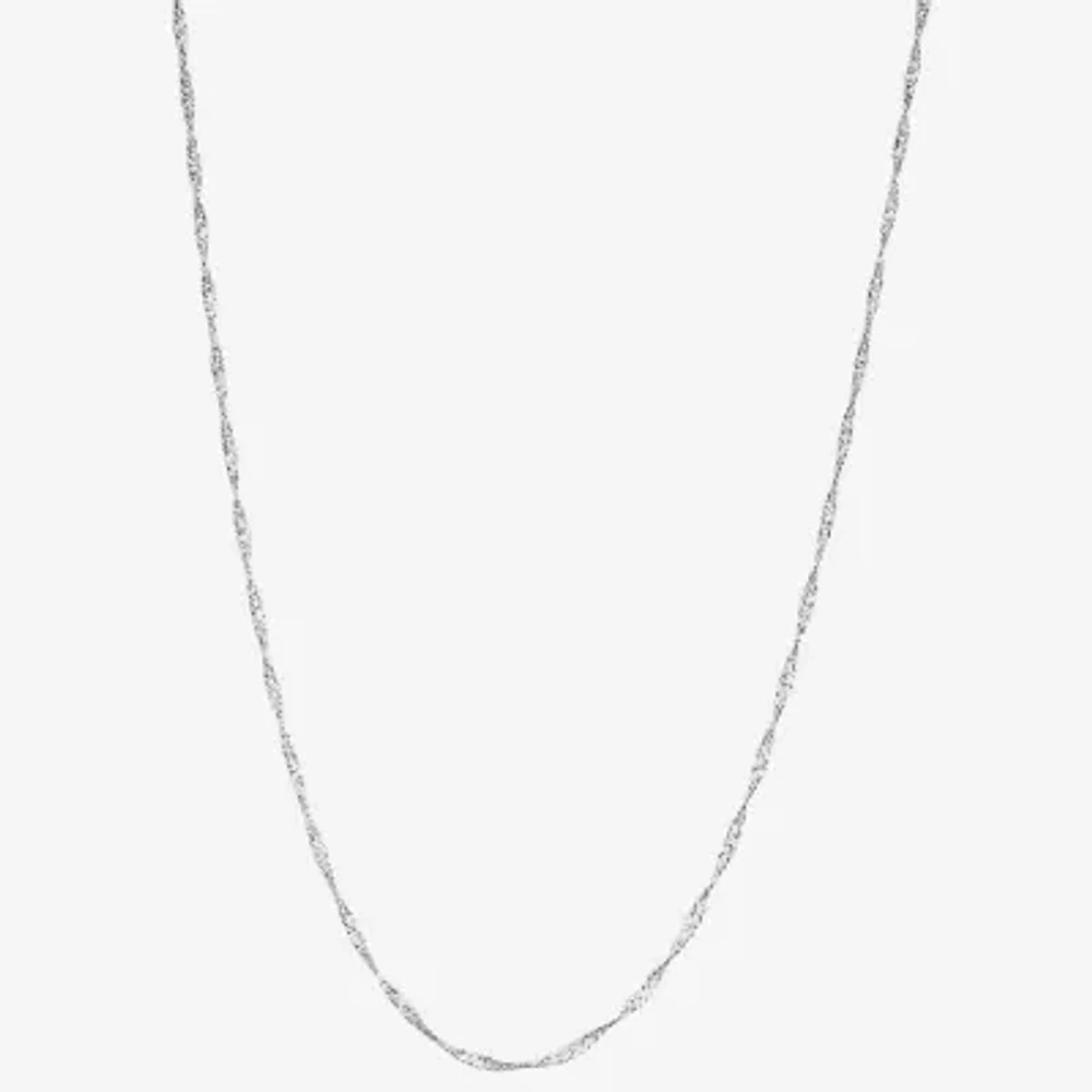 Silver Reflections Womens Pure Silver Over Brass Inch Snake Chain Necklace