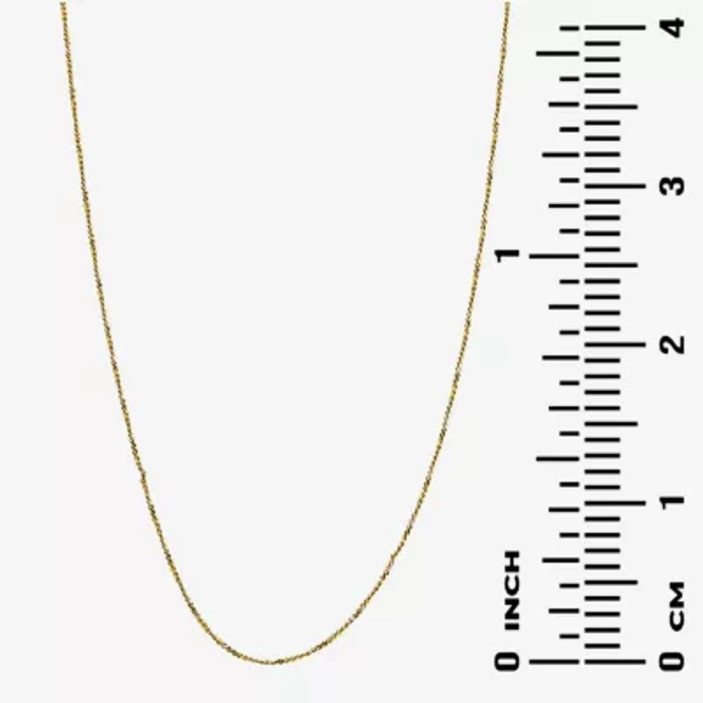 Silver Reflections Womens 18K Gold Over Brass 20 Inch Braid Chain Necklace