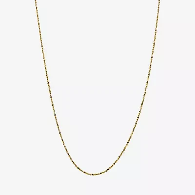 Silver Reflections Womens 10K Gold Over Brass 24 Inch Braid Chain Necklace