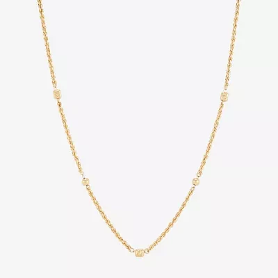Womens 10K Gold 18 Inch Link Necklace