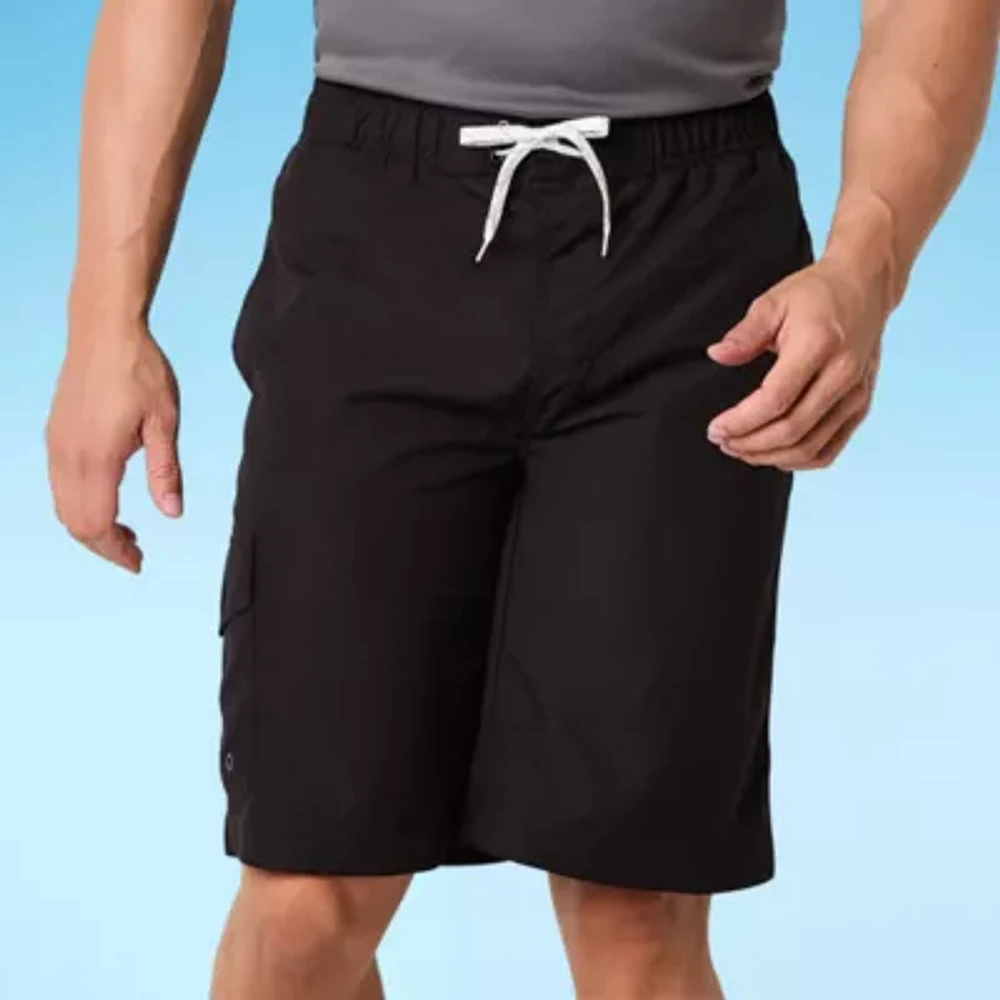 St. John's Bay Cargo Mens Big and Tall Drawstring Waist Swim Trunks