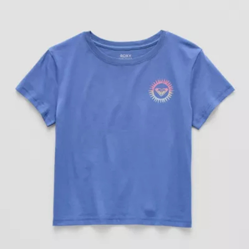 Roxy Big Kid Girls Crew Neck Short Sleeve Oversized Graphic T-Shirt