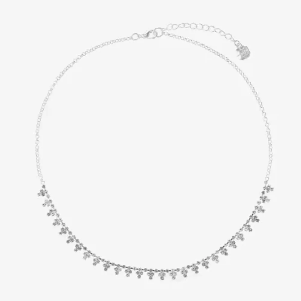 Monet Jewelry Timeless Silver Tone Womens 17 Inch Collar Necklace