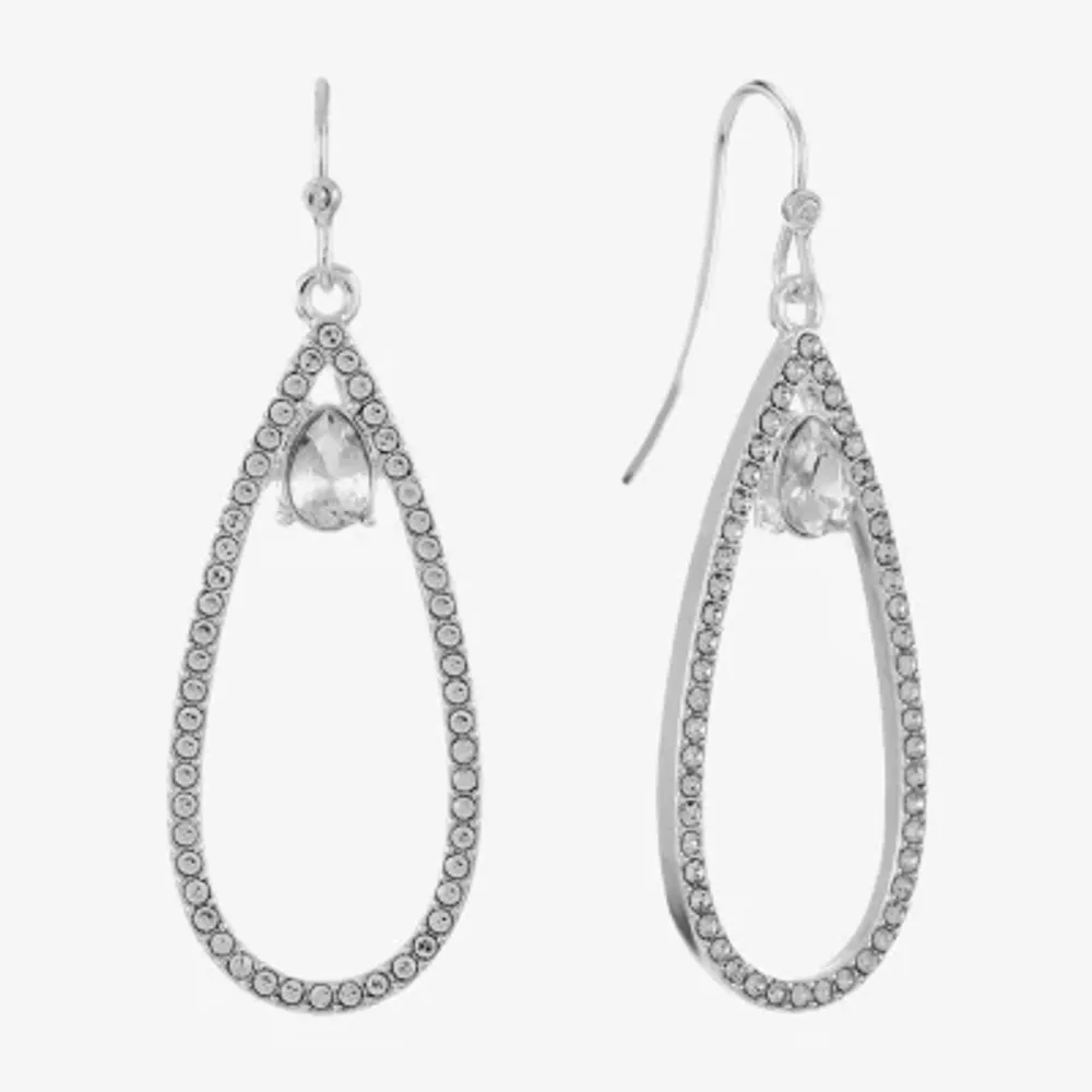 Monet Jewelry Timeless Silver Tone Tear Womens Drop Earrings