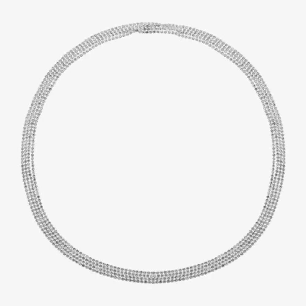 Monet Jewelry Timeless Silver Tone Multi Womens Strand Necklace