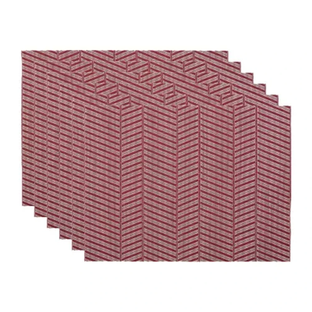 Design Imports Storm Blue Textured Twill Weave 6-pc. Placemat