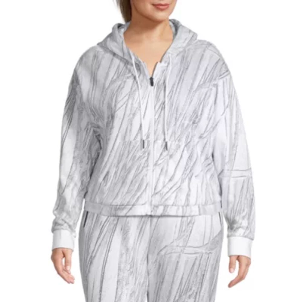 Sports Illustrated Womens Long Sleeve Zipper Active Plus Hoodie