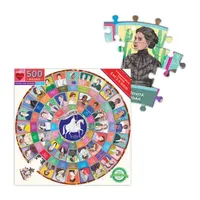 Eeboo Piece And Love Votes For Women 500 Piece Round Circle Jigsaw 500 Puzzle
