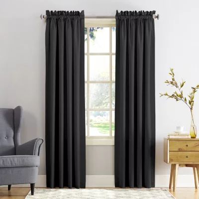 Sun Zero Emory Rod Pocket Energy Saving Light-Filtering Single Curtain Panel