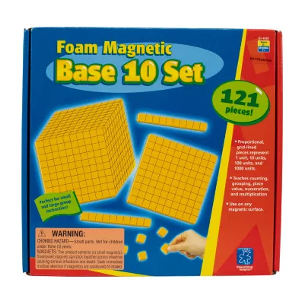 Educational Insights Foam Magnetic Base 10 Set (121 Pieces)