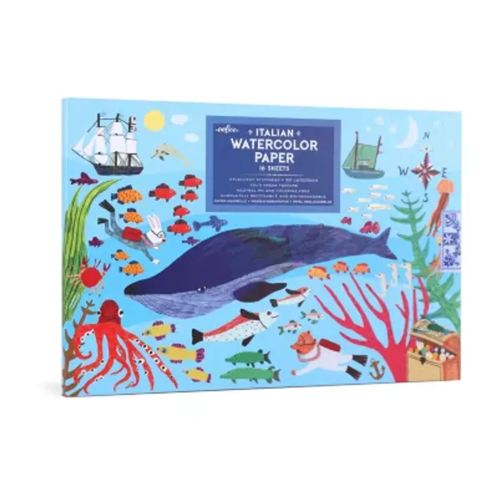 Eeboo In The Sea Watercolor Pad/16 Sheets Drawing Kit