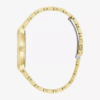 Bulova Crystal Mens Gold Tone Stainless Steel 2-pc. Watch Boxed Set 98k113