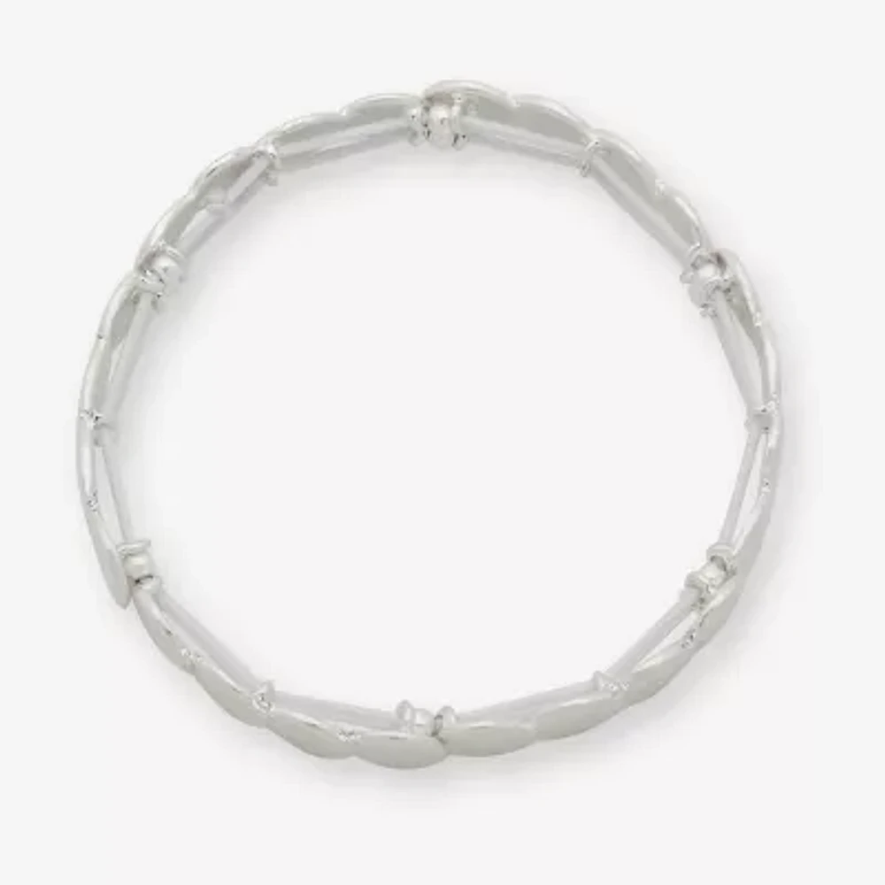 a.n.a Silver Tone Womens Stretch Bracelet