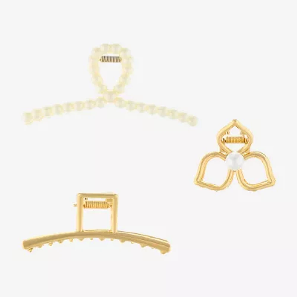 Bijoux Bar Gold Tone 3-pc. Hair Clip